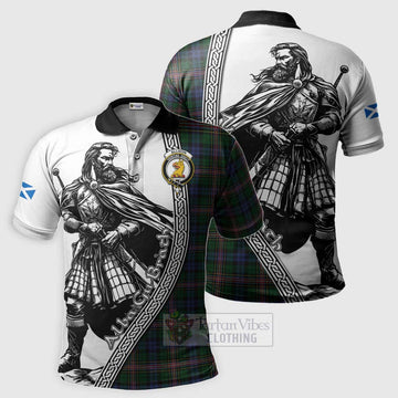 Allison Tartan Clan Crest Polo Shirt with Highlander Warrior Celtic Style