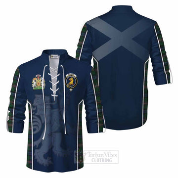 Allison Tartan Ghillie Kilt Shirt with Family Crest and Lion Rampant Vibes Sport Style