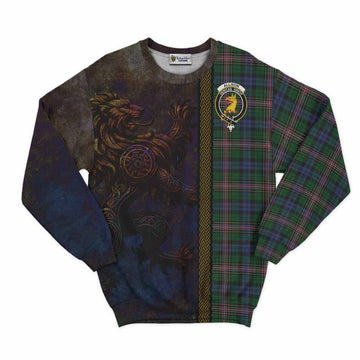 Allison Tartan Family Crest Sweatshirt Alba Gu Brath Be Brave Lion Ancient Style Unisex - Tartan Vibes Clothing