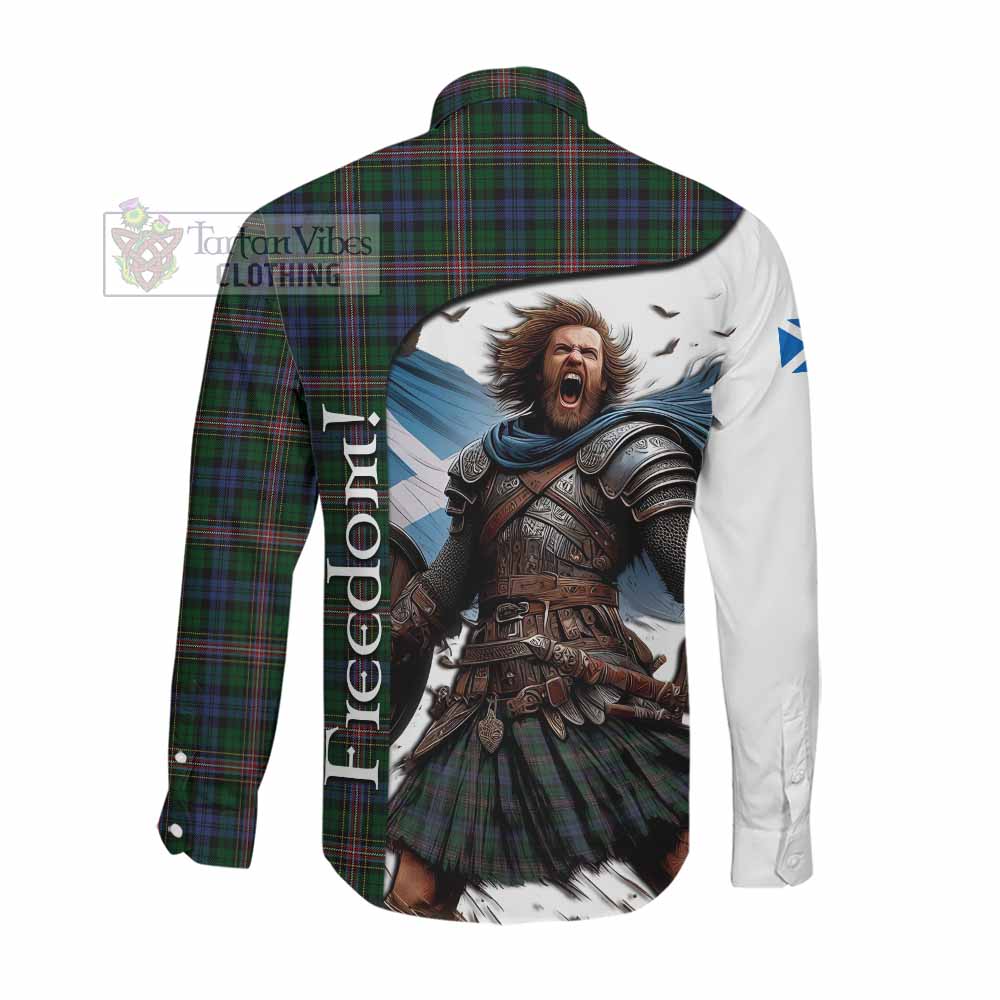 Tartan Vibes Clothing Allison Crest Tartan Long Sleeve Button Shirt Inspired by the Freedom of Scottish Warrior