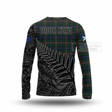 Allison Crest Tartan Long Sleeve T-Shirt with New Zealand Silver Fern Half Style