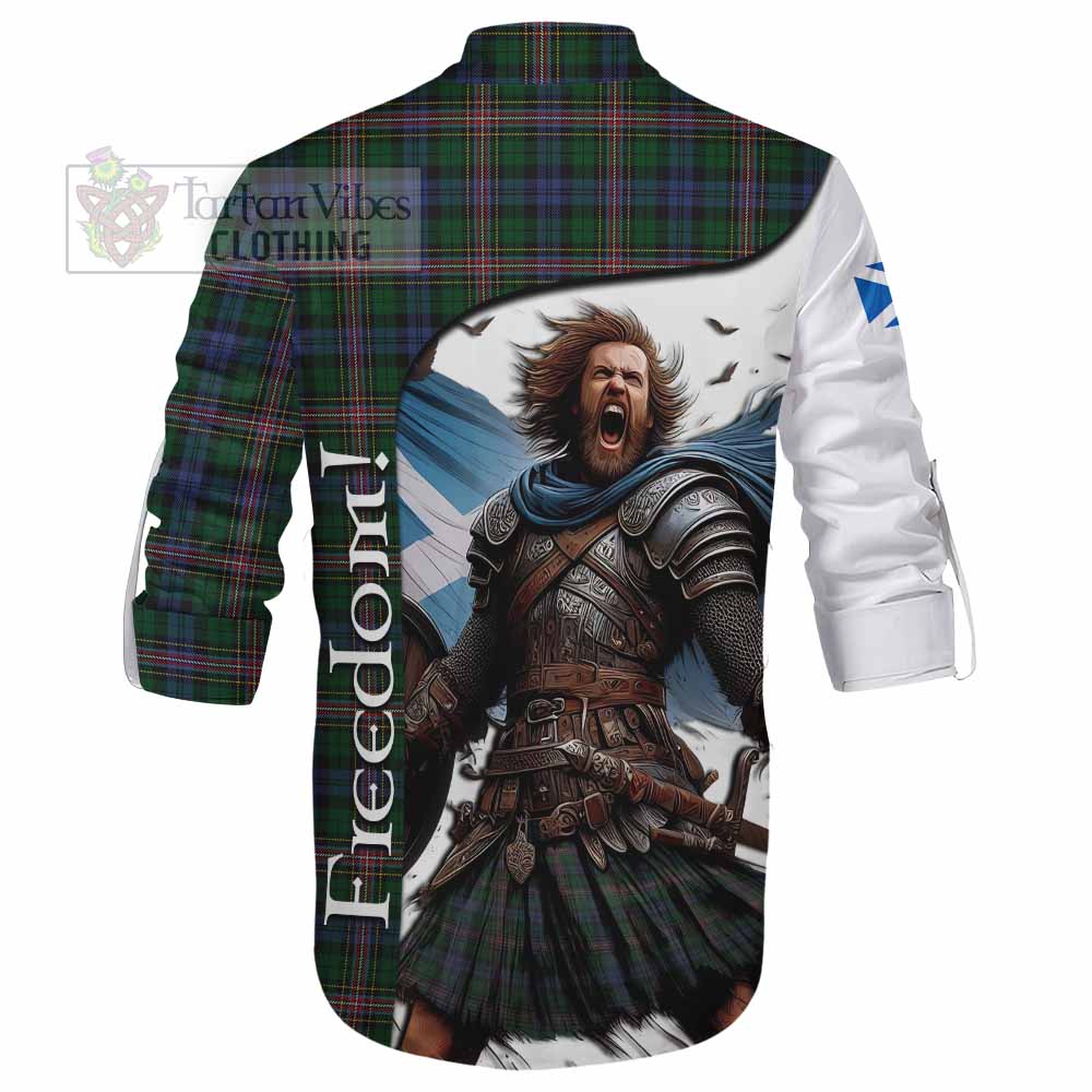 Tartan Vibes Clothing Allison Crest Tartan Ghillie Kilt Shirt Inspired by the Freedom of Scottish Warrior