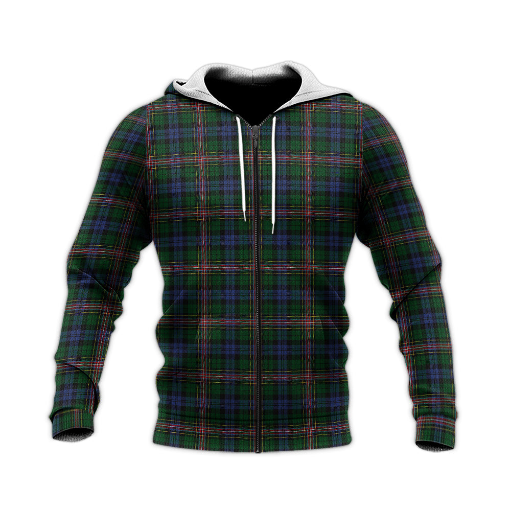 Allison Tartan Knitted Hoodie Unisex Knitted Zip Hoodie - Tartanvibesclothing