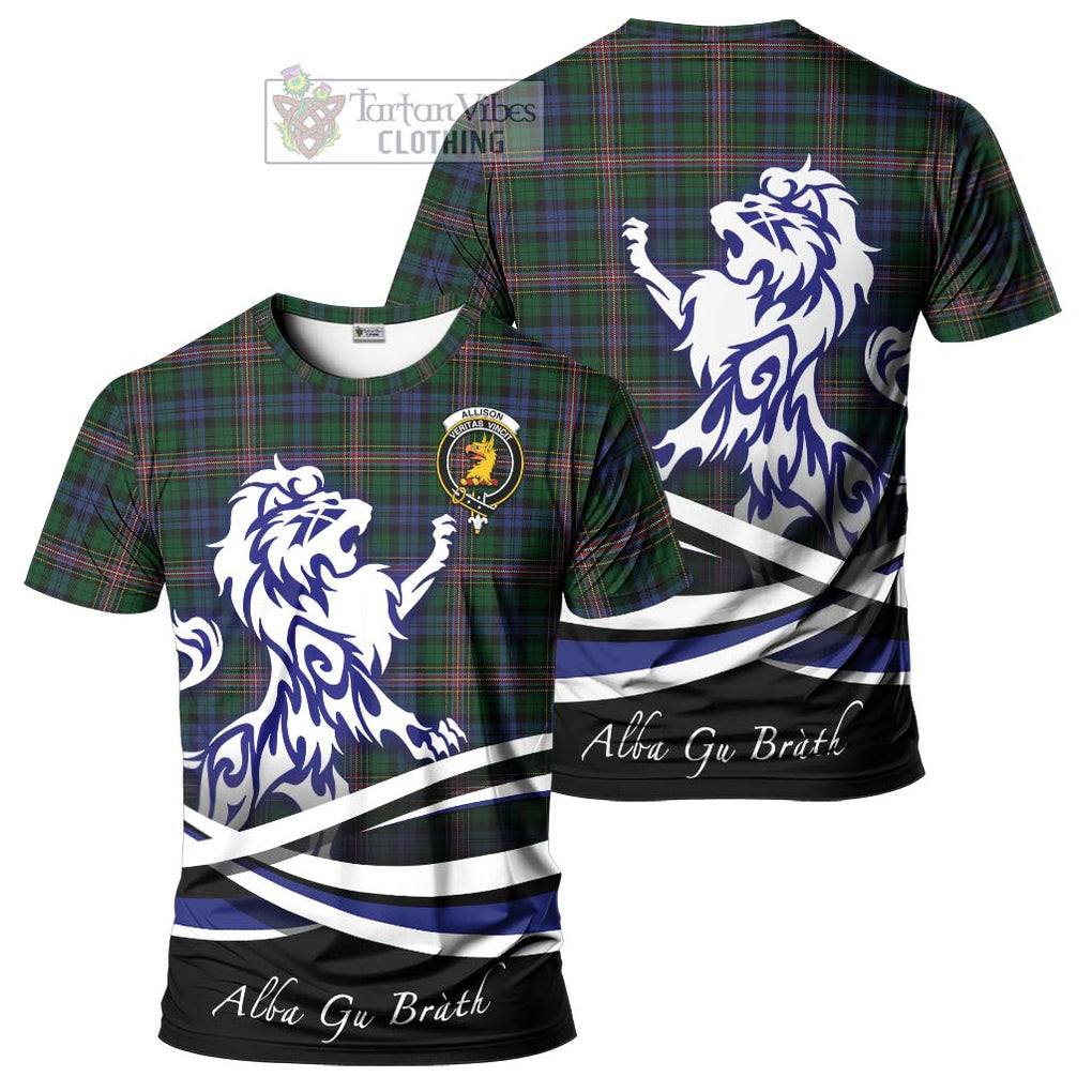 Tartan Vibes Clothing Allison Tartan Cotton T-shirt with Alba Gu Brath Regal Lion Emblem