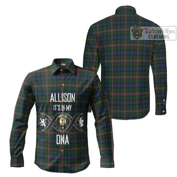 Allison Tartan Long Sleeve Button Shirt with Family Crest DNA In Me Style