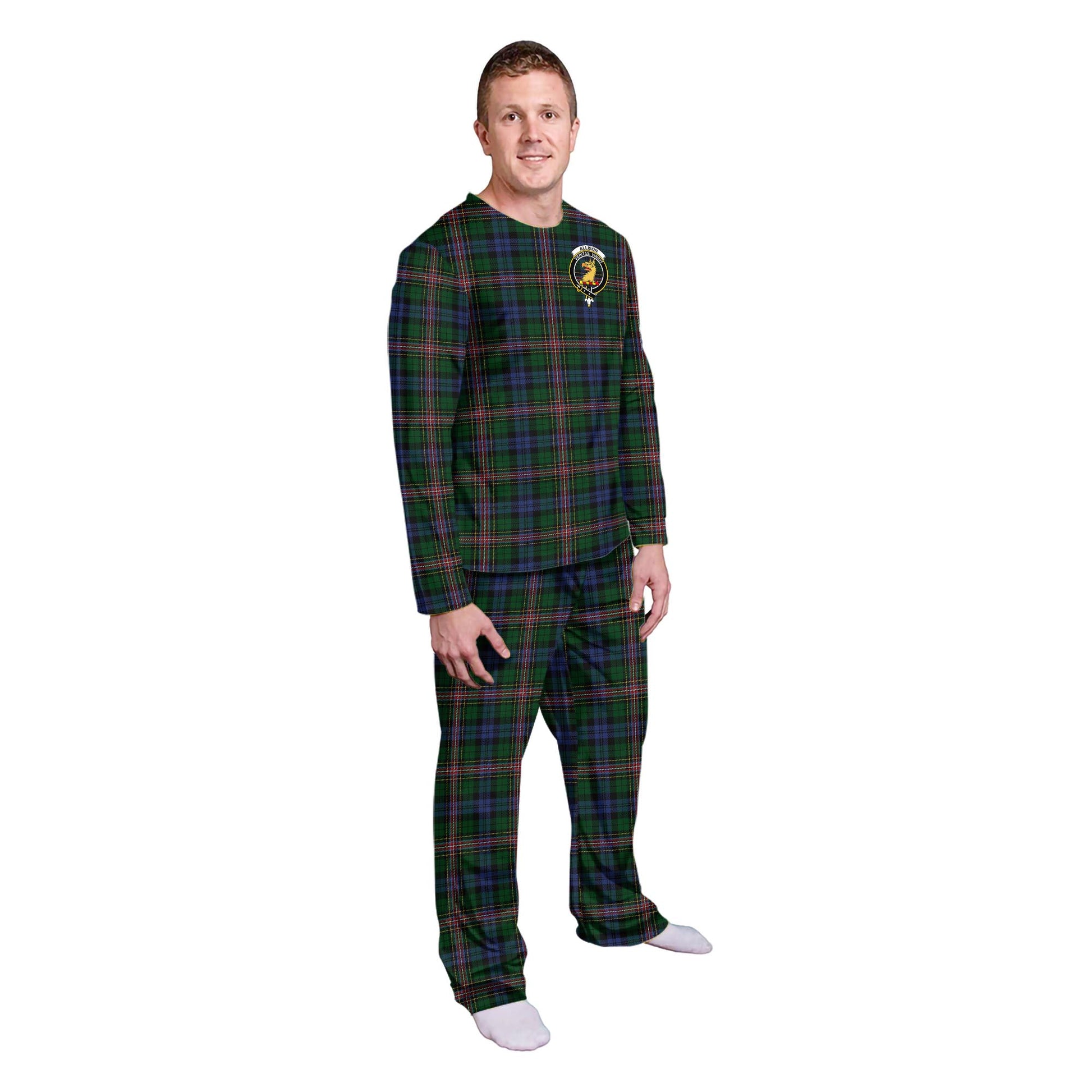 Allison Tartan Pajamas Family Set with Family Crest - Tartan Vibes Clothing