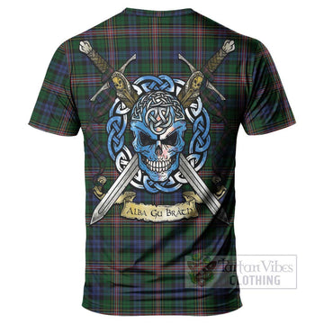 Allison Tartan T-Shirt with Family Crest Celtic Skull Style