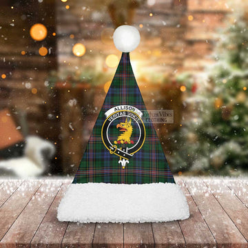 Allison Tartan Christmas Santa Hats with Family Crest