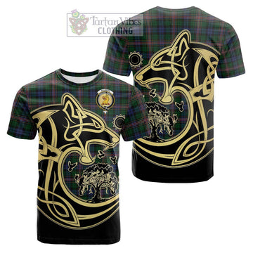 Allison Tartan Cotton T-shirt with Family Crest Celtic Wolf Style