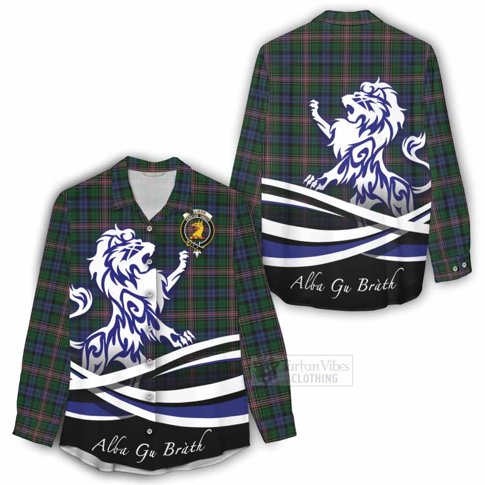 Tartan Vibes Clothing Allison Tartan Women's Casual Shirt with Alba Gu Brath Regal Lion Emblem