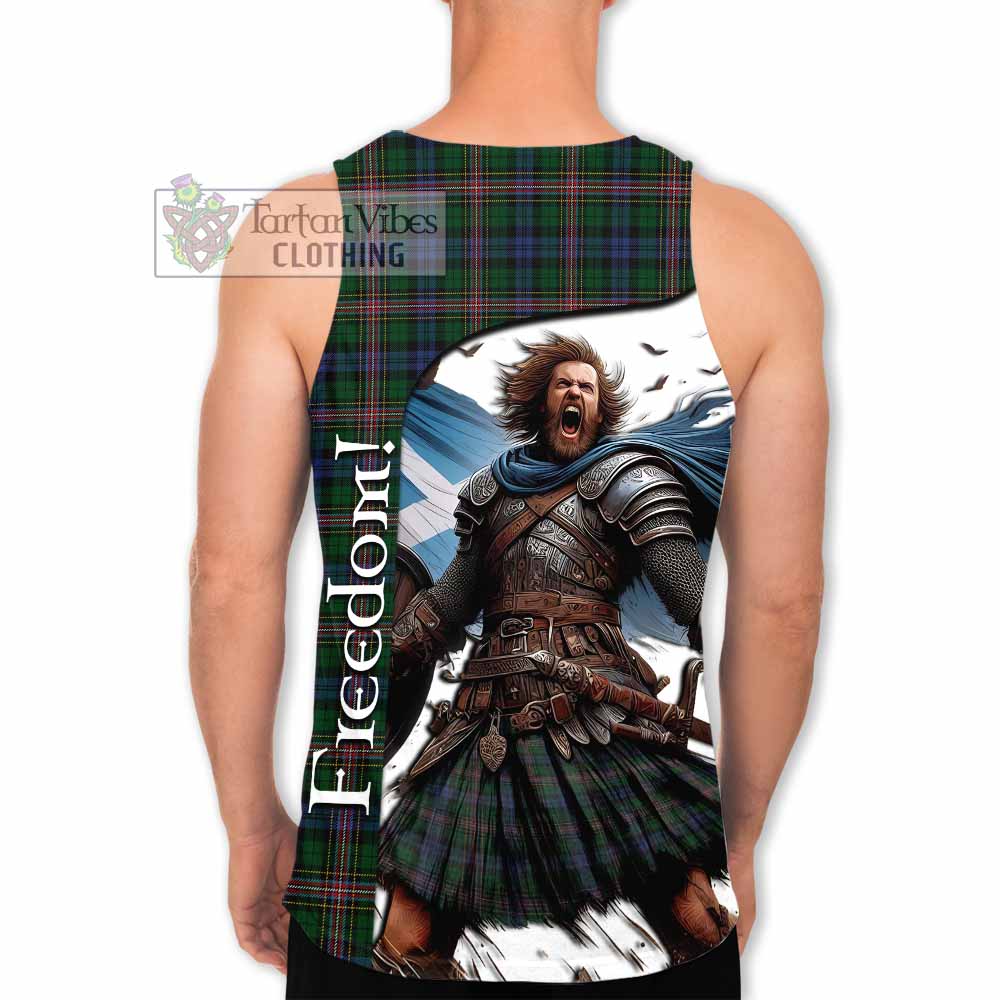 Tartan Vibes Clothing Allison Crest Tartan Men's Tank Top Inspired by the Freedom of Scottish Warrior