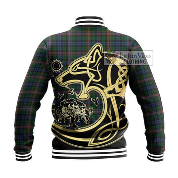 Allison Tartan Baseball Jacket with Family Crest Celtic Wolf Style