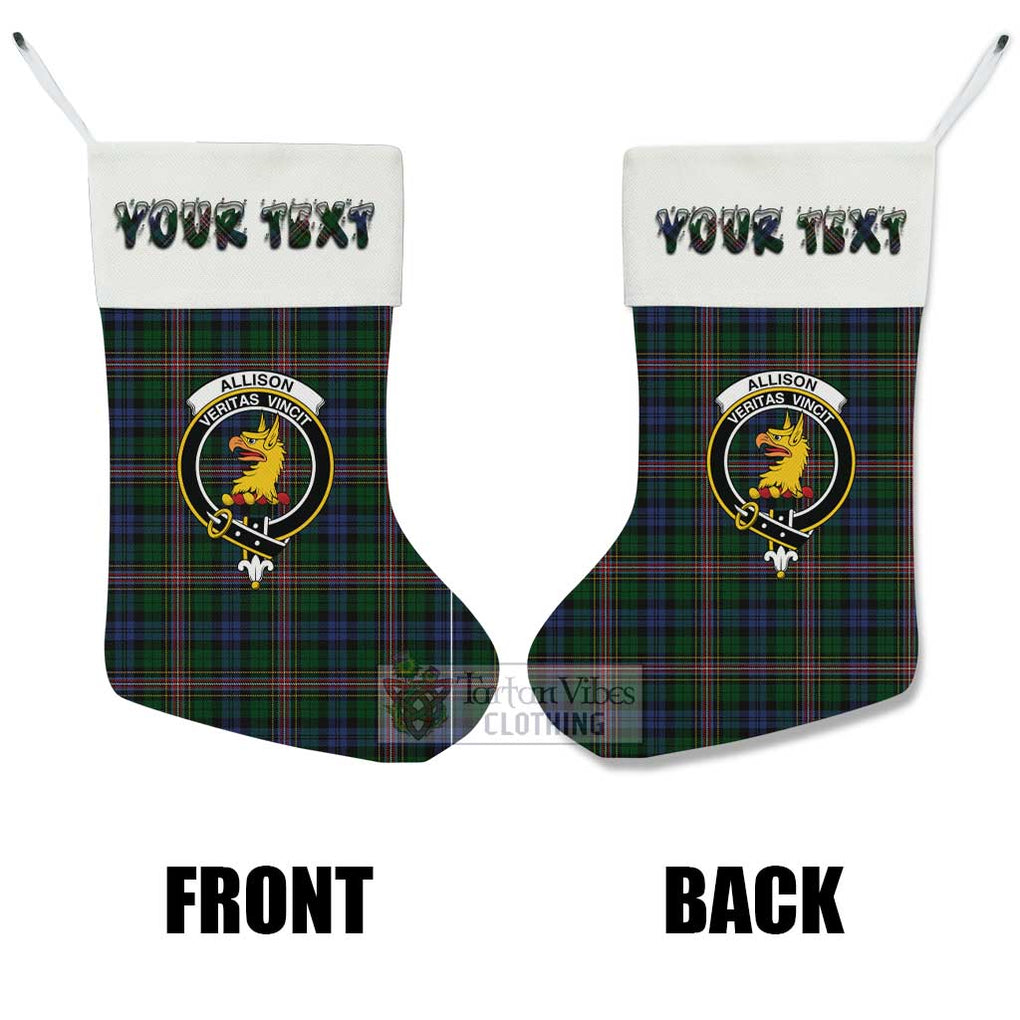 Tartan Vibes Clothing Allison Tartan Family Crest Christmas Stocking with Personalized Text