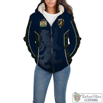 Allison Tartan Sherpa Hoodie with Family Crest and Lion Rampant Vibes Sport Style