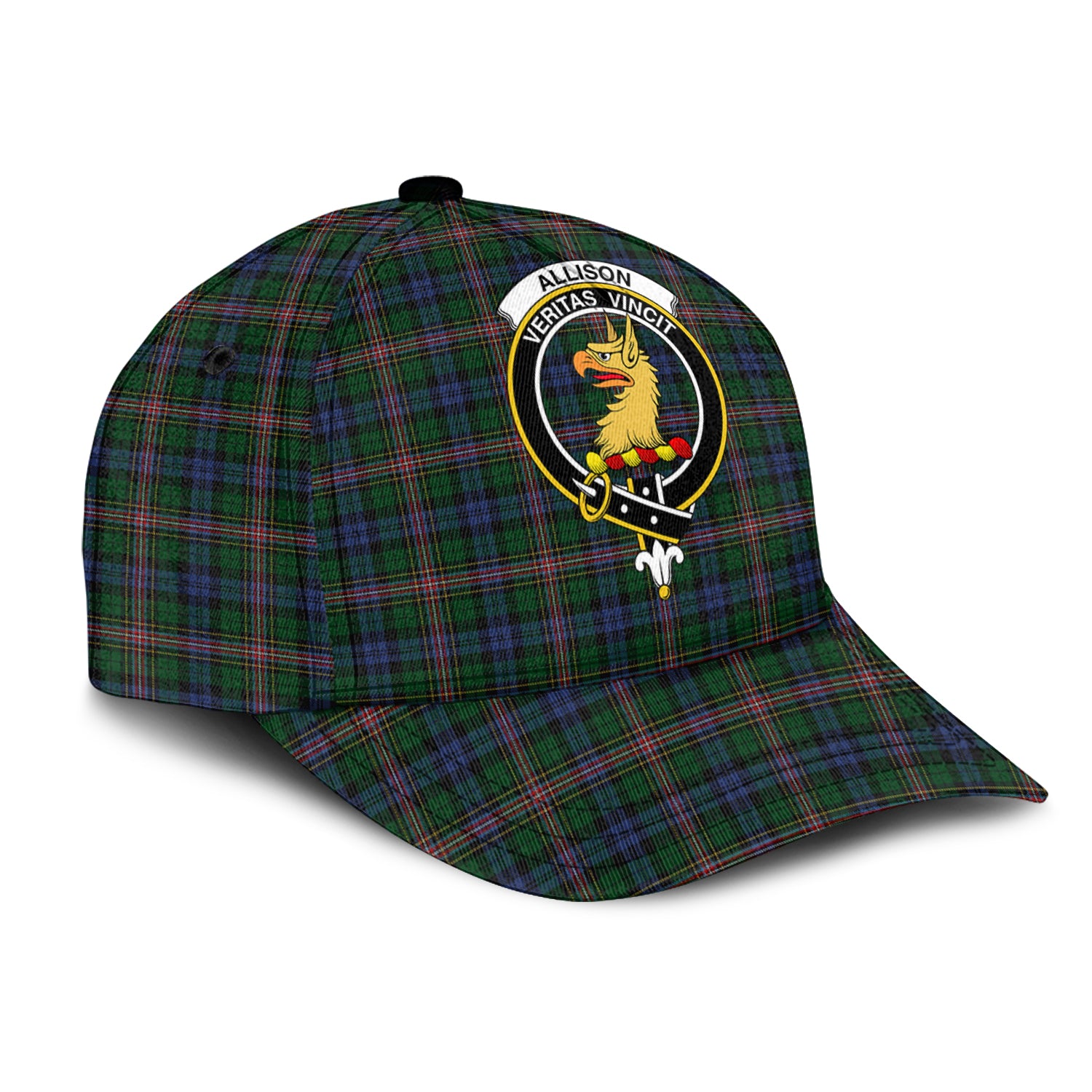 Allison Tartan Classic Cap with Family Crest - Tartan Vibes Clothing