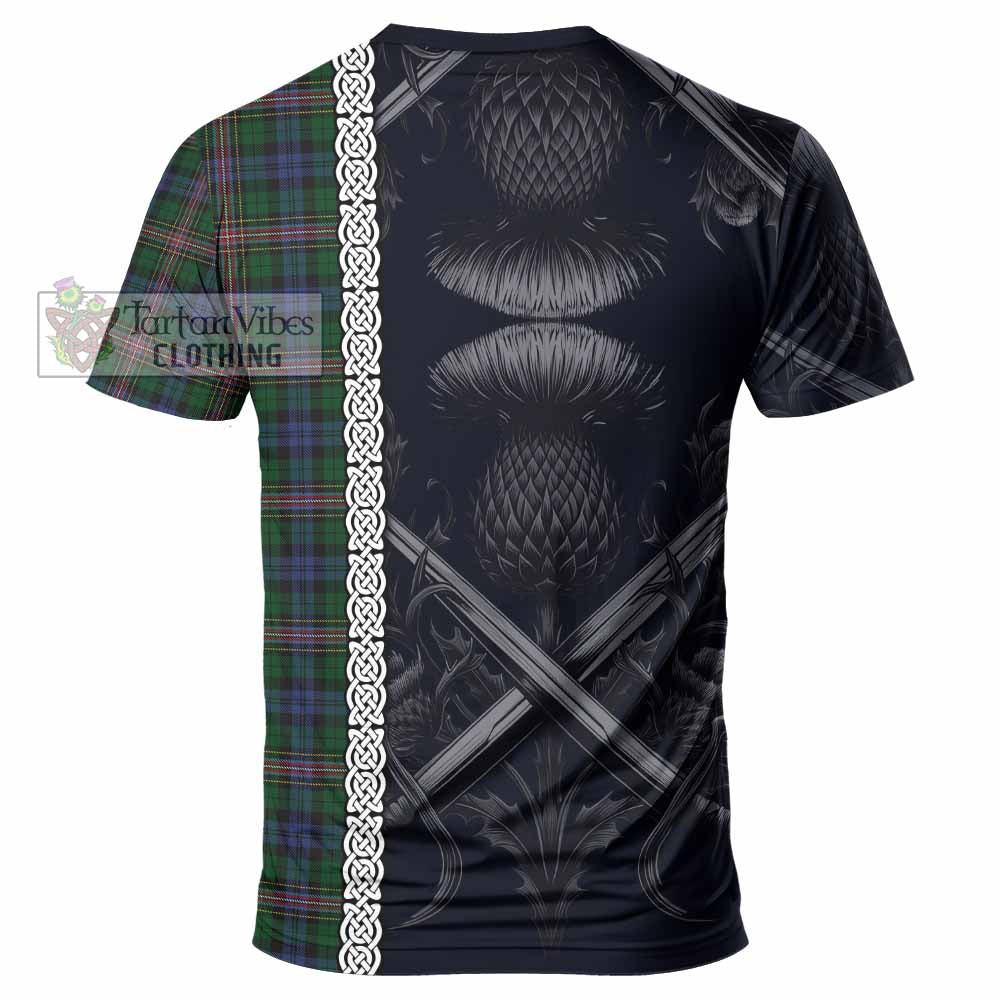 Tartan Vibes Clothing Allison Tartan T-Shirt with Family Crest Cross Sword Thistle Celtic Vibes