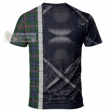 Allison Tartan T-Shirt with Family Crest Cross Sword Thistle Celtic Vibes