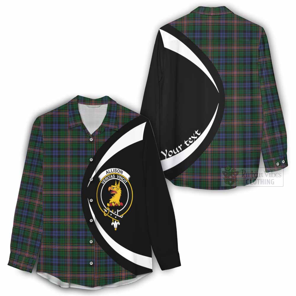 Tartan Vibes Clothing Allison Tartan Women's Casual Shirt with Family Crest Circle Style