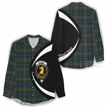 Allison Tartan Women's Casual Shirt with Family Crest Circle Style