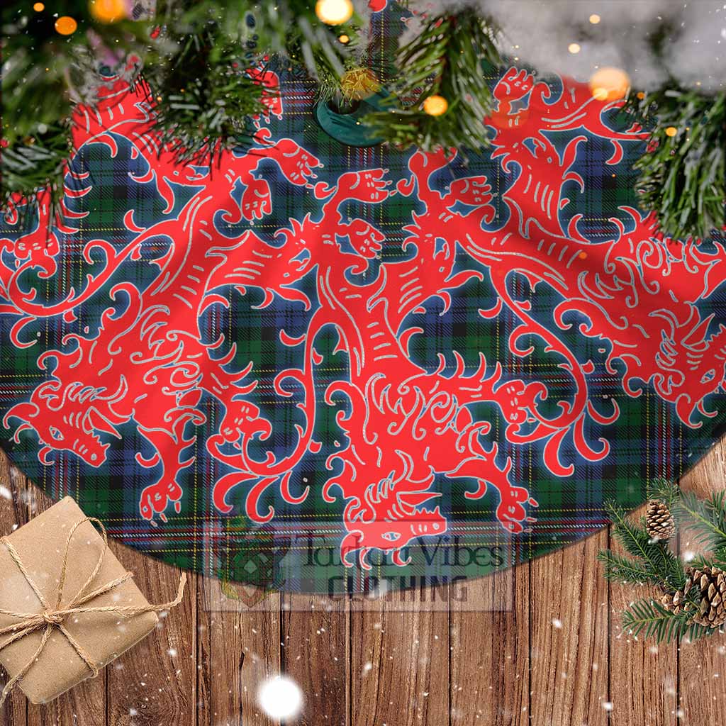 Tartan Vibes Clothing Allison Tartan Christmas Tree Skirt Lion Rampant Style