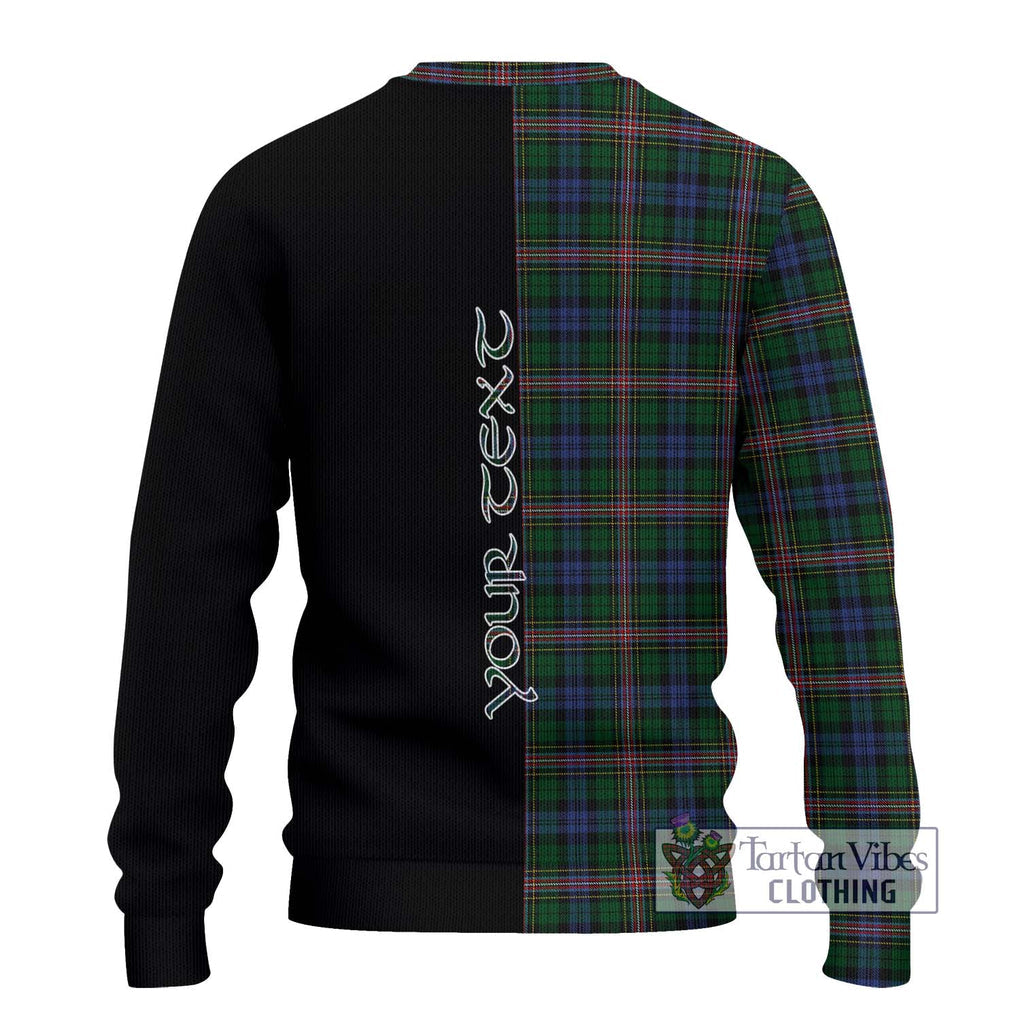 Allison Tartan Knitted Sweater with Family Crest and Half Of Me Style - Tartanvibesclothing Shop