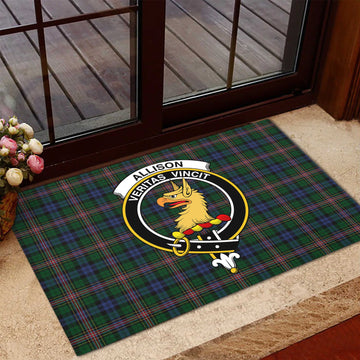 Allison Tartan Door Mat with Family Crest