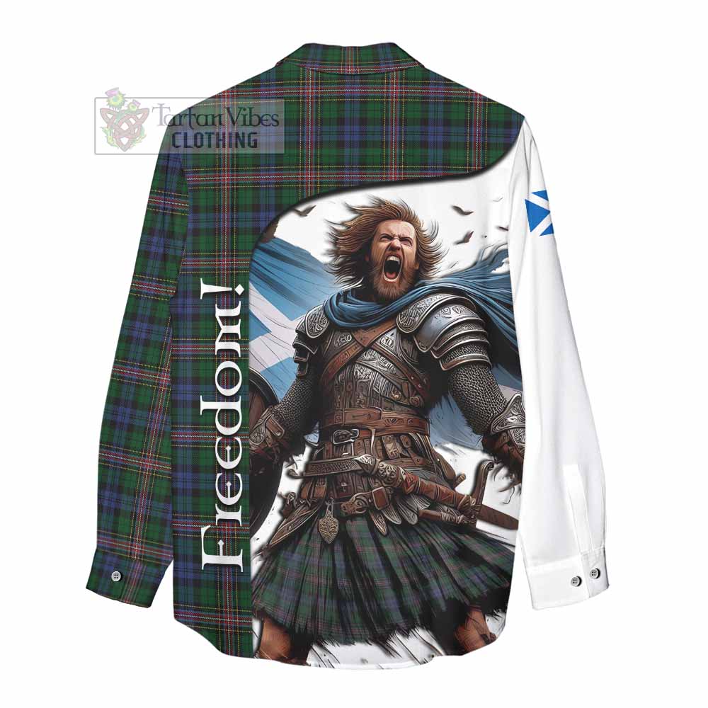 Tartan Vibes Clothing Allison Crest Tartan Women's Casual Shirt Inspired by the Freedom of Scottish Warrior