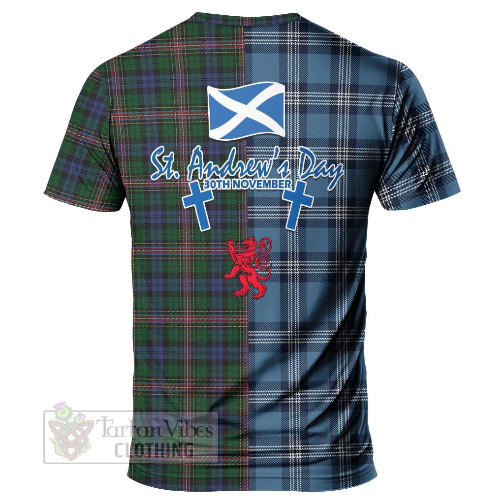 Tartan Vibes Clothing Allison Tartan T-Shirt Happy St. Andrew's Day Half Tartan Style