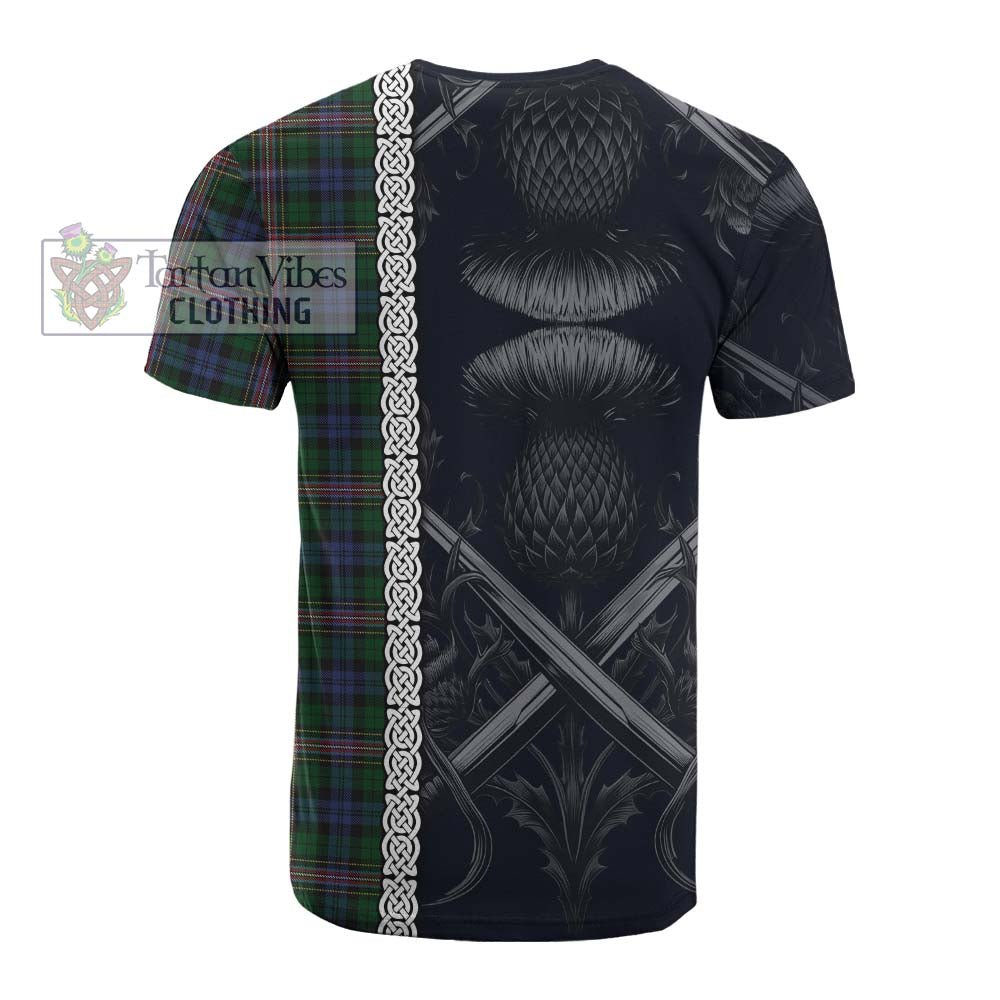 Tartan Vibes Clothing Allison Tartan Cotton T-shirt with Family Crest Cross Sword Thistle Celtic Vibes