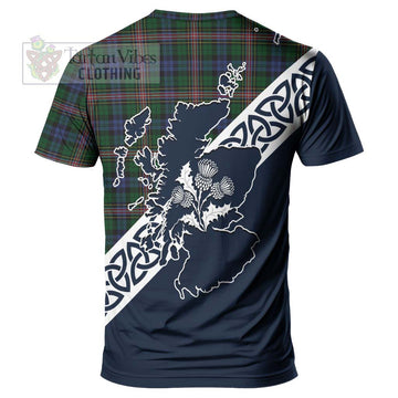 Allison Tartan T-Shirt Featuring Thistle and Scotland Map