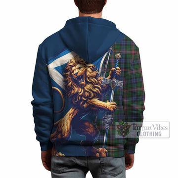 Allison Tartan Family Crest Hoodie with Scottish Majestic Lion