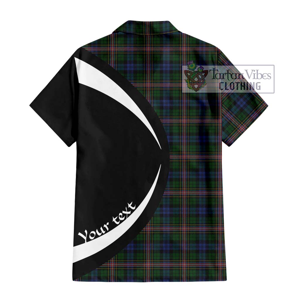 Allison Tartan Short Sleeve Button Up with Family Crest Circle Style - Tartan Vibes Clothing