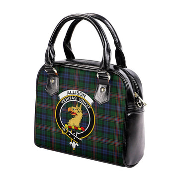 Allison Tartan Shoulder Handbags with Family Crest