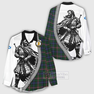 Allison Tartan Clan Crest Women's Casual Shirt with Highlander Warrior Celtic Style