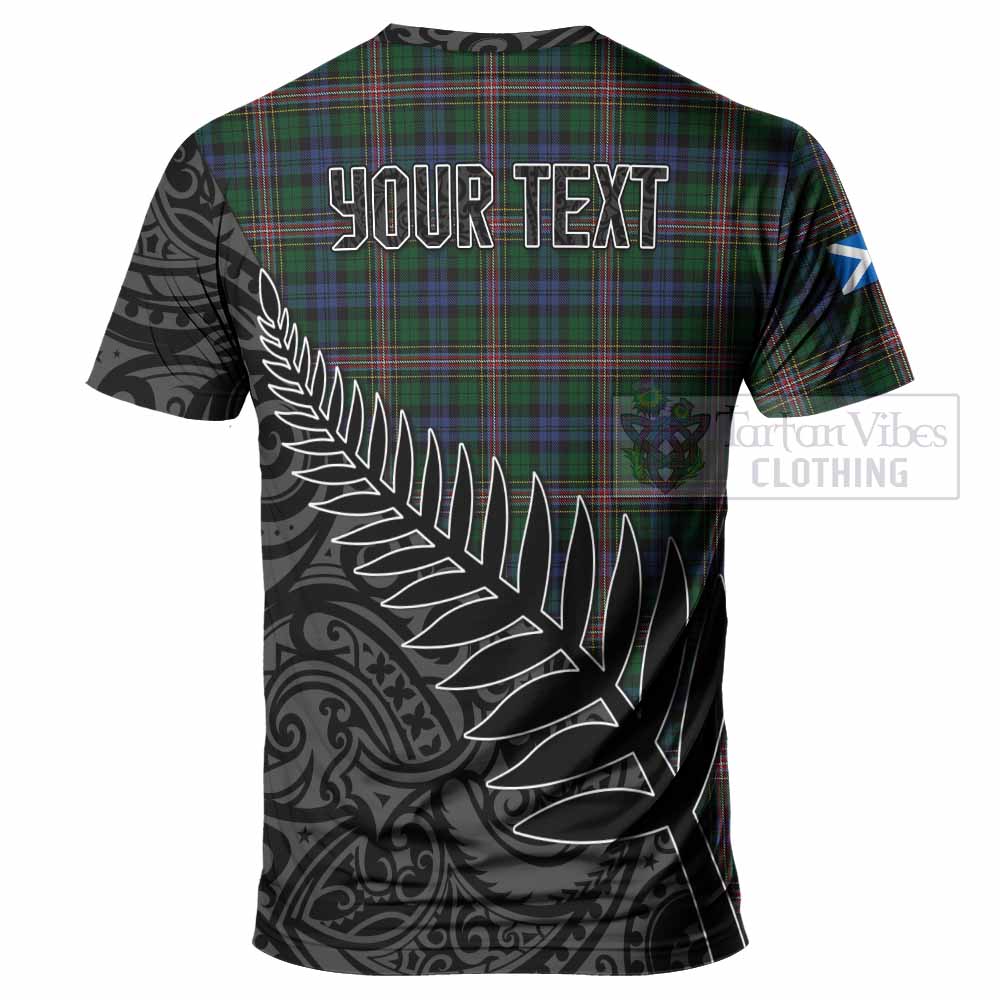 Tartan Vibes Clothing Allison Crest Tartan T-Shirt with New Zealand Silver Fern Half Style