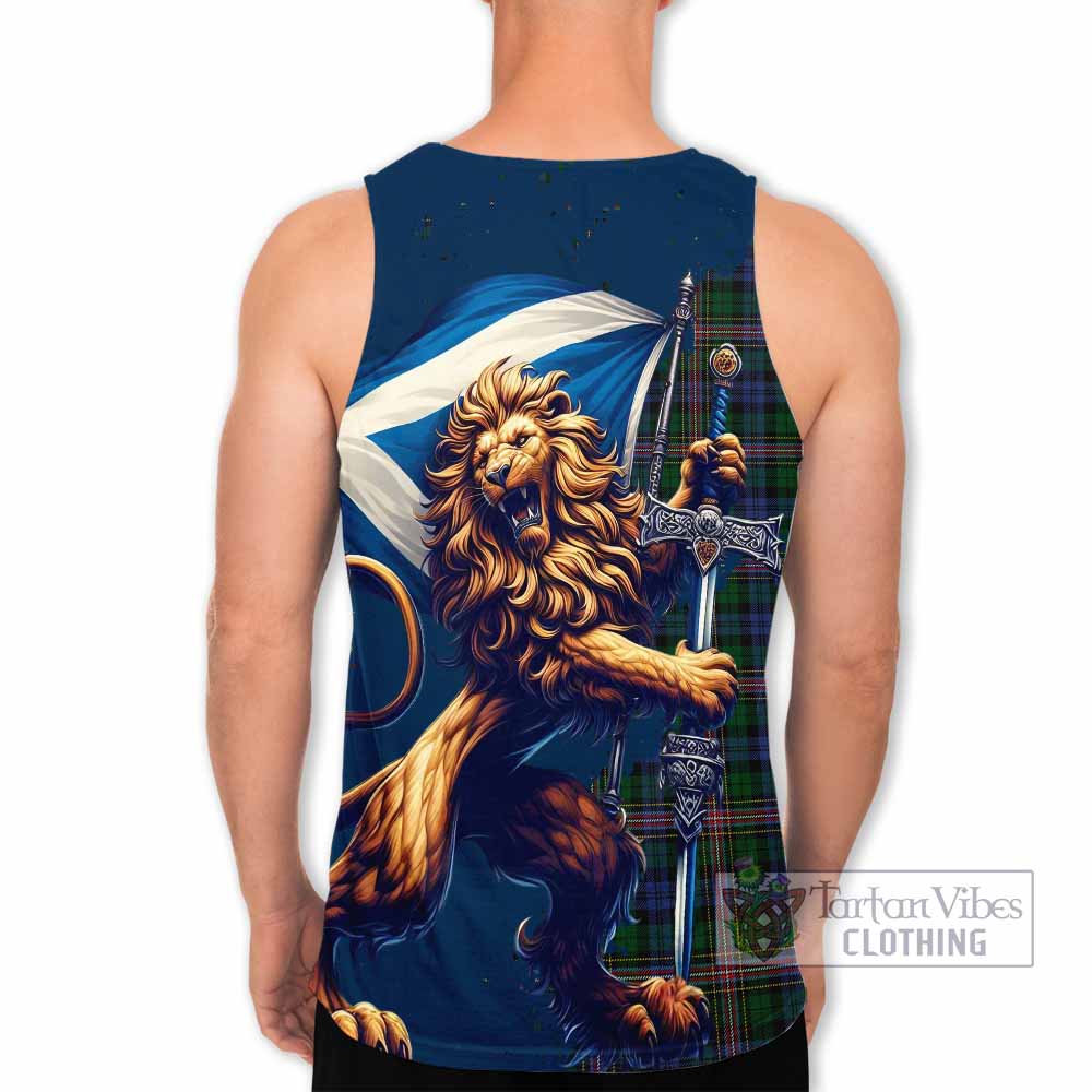 Tartan Vibes Clothing Allison Tartan Family Crest Men's Tank Top with Scottish Majestic Lion