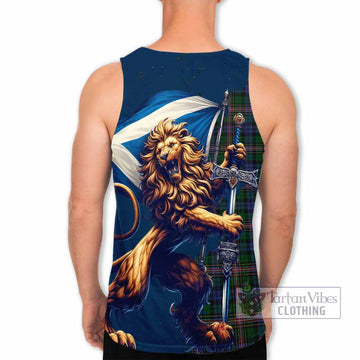 Allison Tartan Family Crest Men's Tank Top with Scottish Majestic Lion