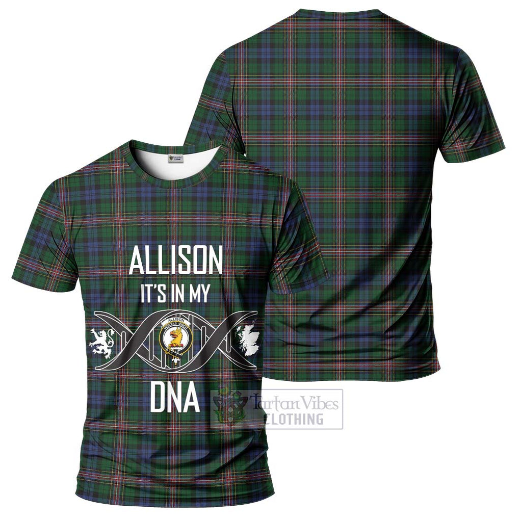 Allison Tartan T-Shirt with Family Crest DNA In Me Style - Tartan Vibes Clothing