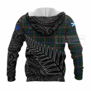 Allison Crest Tartan Knitted Hoodie with New Zealand Silver Fern Half Style