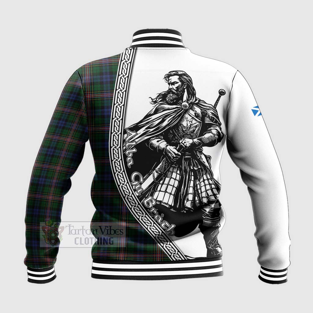 Tartan Vibes Clothing Allison Tartan Clan Crest Baseball Jacket with Highlander Warrior Celtic Style