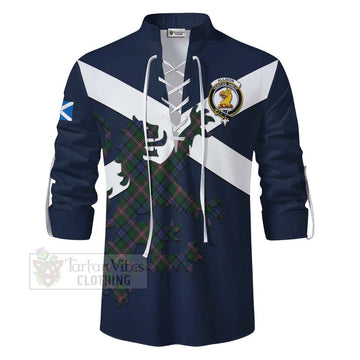 Allison Tartan Lion Rampant Ghillie Kilt Shirt Proudly Display Your Heritage with Alba Gu Brath and Clan Name