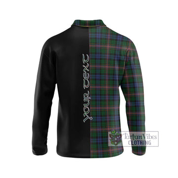 Allison Tartan Long Sleeve Polo Shirt with Family Crest and Half Of Me Style