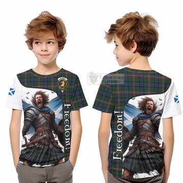 Allison Crest Tartan Kid T-Shirt Inspired by the Freedom of Scottish Warrior