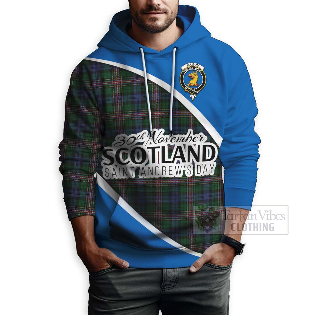 Tartan Vibes Clothing Allison Family Crest Tartan Hoodie Celebrate Saint Andrew's Day in Style