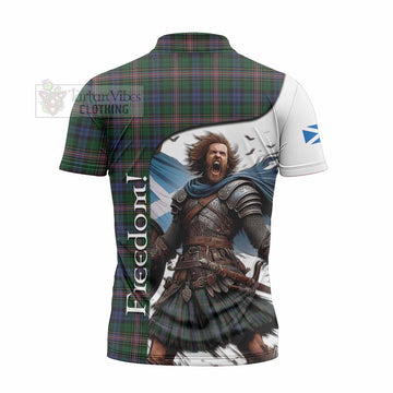 Allison Crest Tartan Zipper Polo Shirt Inspired by the Freedom of Scottish Warrior