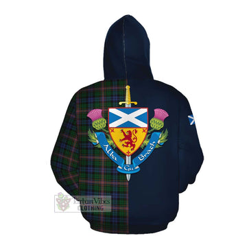 Allison Tartan Cotton Hoodie Alba with Scottish Lion Royal Arm Half Style