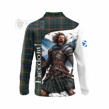 Allison Crest Tartan Long Sleeve Polo Shirt Inspired by the Freedom of Scottish Warrior