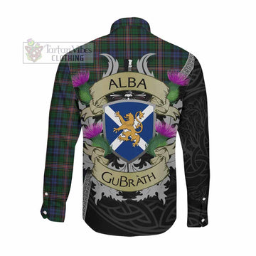 Allison Tartan Family Crest Long Sleeve Button Shirt Lion Rampant Royal Thistle Shield Celtic Inspired Men's Shirt - Tartan Vibes Clothing