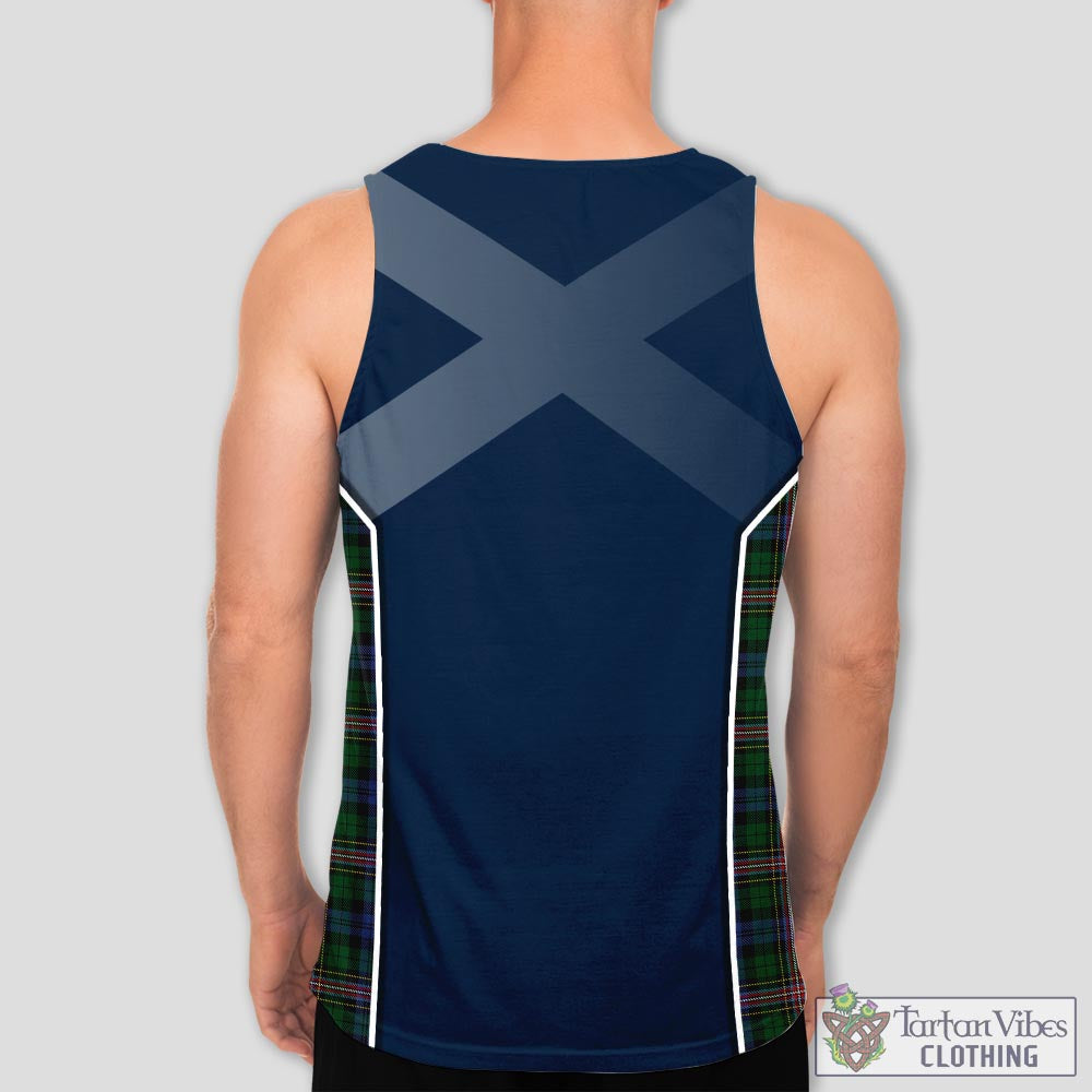 Tartan Vibes Clothing Allison Tartan Men's Tanks Top with Family Crest and Scottish Thistle Vibes Sport Style