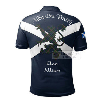 Allison Tartan Lion Rampant Polo Shirt Proudly Display Your Heritage with Alba Gu Brath and Clan Name